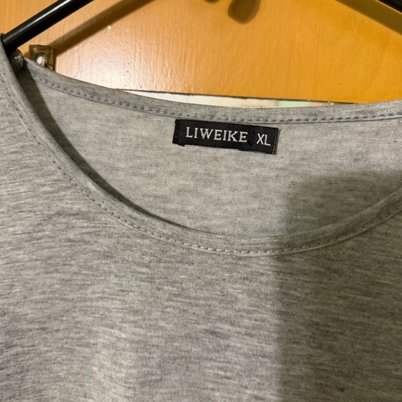 Gray Long Sleeve Men's Tee - Picture 4 of 4
